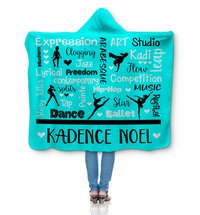 Personalized Dance Hooded Sherpa Blanket