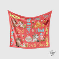 Personalized Farm Animals Blanket