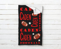 Personalized Football Minky Sleeping Bag