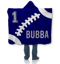 Personalized Hooded Football Sherpa Blanket