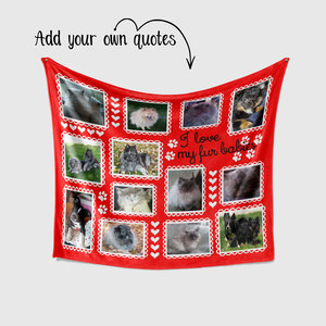 Personalized Photo Memorial Blanket for Pets