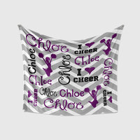 Personalized I Love Cheer Blanket