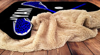 Personalized Lacrosse Hooded Sherpa Blanket