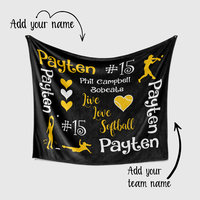 Personalized Softball Blanket