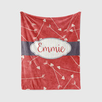 Hand Drawn Arrows Monogrammed Name Blanket