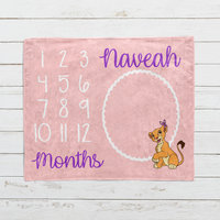 Personalized Baby Nala Milestone Blanket