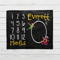 Personalized Peter Pan Milestone Blanket