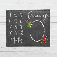 Personalized Peter Pan Milestone Blanket