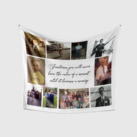 Custom Photo Blanket with Quote