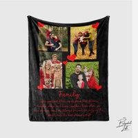 Custom Family Quote Photo Blanket