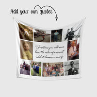 Custom Photo Blanket with Quote