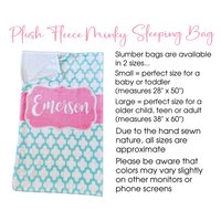 Personalized Sports Minky Sleeping Bag