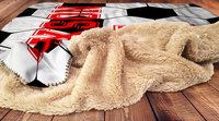 Personalized Hooded Sherpa Soccer Blanket