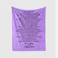 Custom Song Lyric Blanket