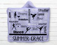 Personalized Dance Hooded Sherpa Blanket