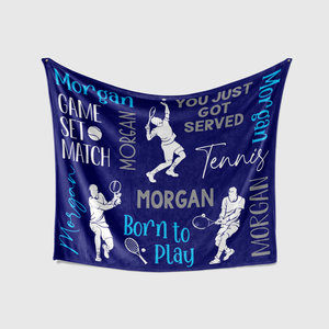 Personalized Boys Tennis Blanket