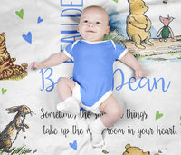 Personalized Vintage Winnie the Pooh Blanket