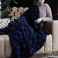 Ink Glacier Luxe Minky Blanket