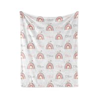Personalized Boho Rainbow Blanket