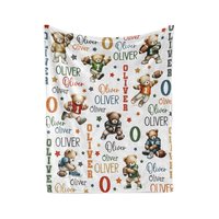 personalized football bears blanket