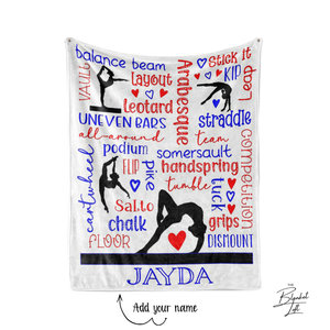 Personalized Blanket for Gymnast