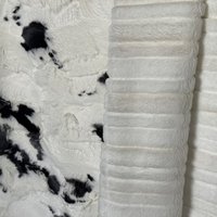 Luxe Cuddle Calf Cow Bessie with Vienna Natural 50"x60" Adult Minky Blanket