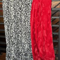 Luxe Cuddle Bobcat with Red Hide 72"x60" XL Adult Minky Blanket