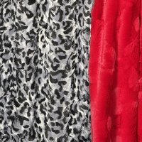 Luxe Cuddle Bobcat with Red Hide 72"x60" XL Adult Minky Blanket