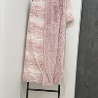 Luxe Cuddle Fawn Rosewater with Shaggy Rosewater 45"x60" XL Travel Minky Blanket