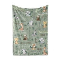Jungle Safari Animals Personalized Baby Blanket