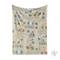 Jungle Safari Animals Personalized Baby Blanket