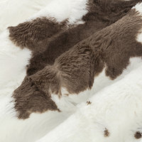 Luxe Cuddle Calf Cow Brownie with Seal Rose Quartz 50"x60" Adult Minky Blanket