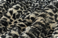 Cheetah Black Shag Luxe Minky Blanket