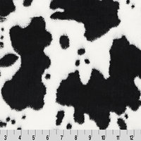 Luxe Cuddle Cow with Shaggy Black 50"x60" Adult Minky Blanket