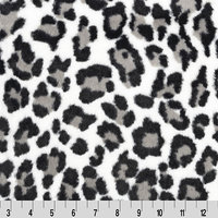 Luxe Cuddle Snow Leopard with Glacier Snow 50"x60" Adult Minky Blanket
