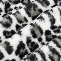 Luxe Cuddle Snow Leopard with Glacier Snow 50"x60" Adult Minky Blanket