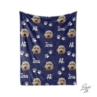 Personalized Dog Face Photo Blanket