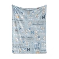 Personalized Elephants in Hot Air Balloons Baby Blanket