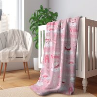 Ballerina Bunnies Personalized Baby Blanket