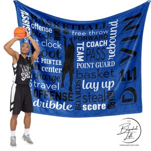 Personalized Boys Basketball Blanket