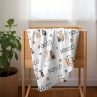 Personalized Boho Cow Blanket