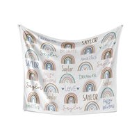 Personalized Blanket - Boho Follow the Rainbow