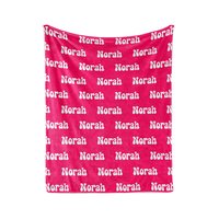 Neon red Collection Personalized Name Blanket