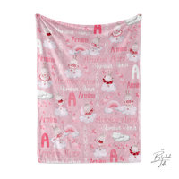 Ballet bunnies personalized baby blanket