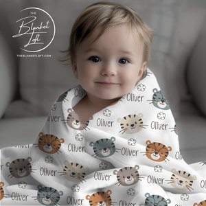 Personalized Tiger Name Blanket