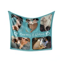 Memorial Photo Blanket Collage for Cat Lover