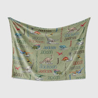 Personalized Dinosaur Blanket