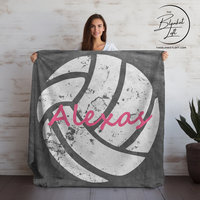 Personalized Distressed Volleyball Blanket