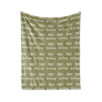 Shades of Green Personalized Name Blanket