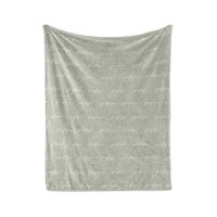 Shades of Green Personalized Name Blanket